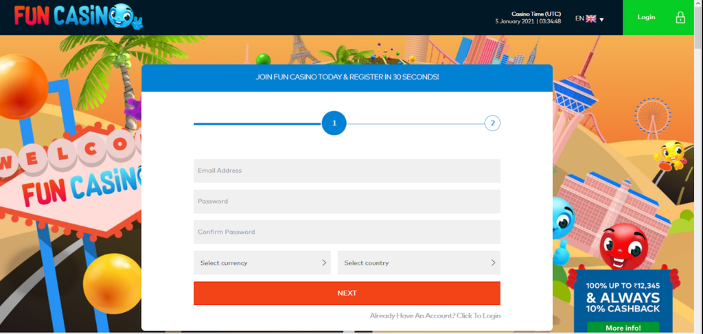 How to Register at Fun Casino