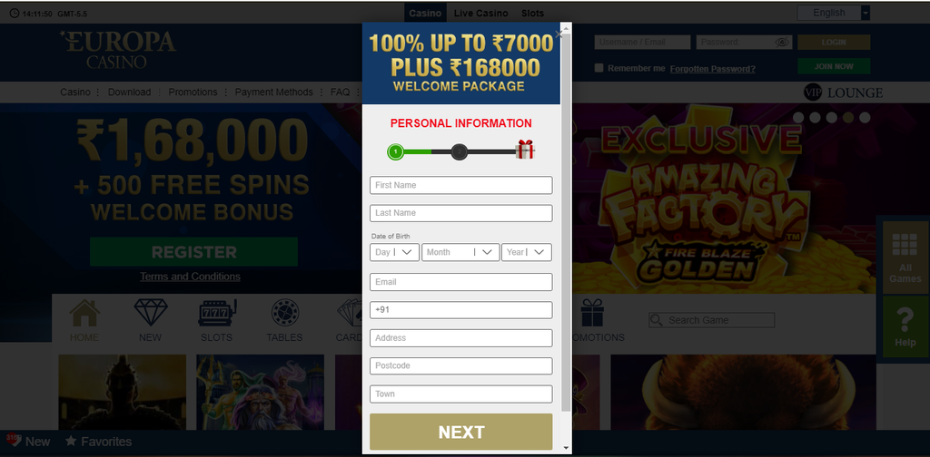 Registering Into Europa Casino1