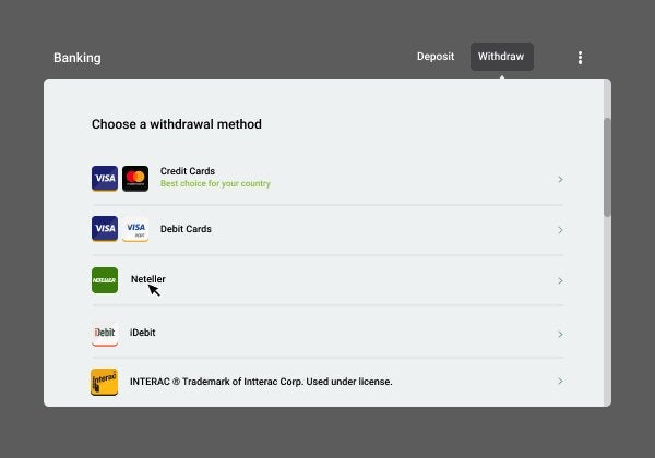 neteller withdrawals