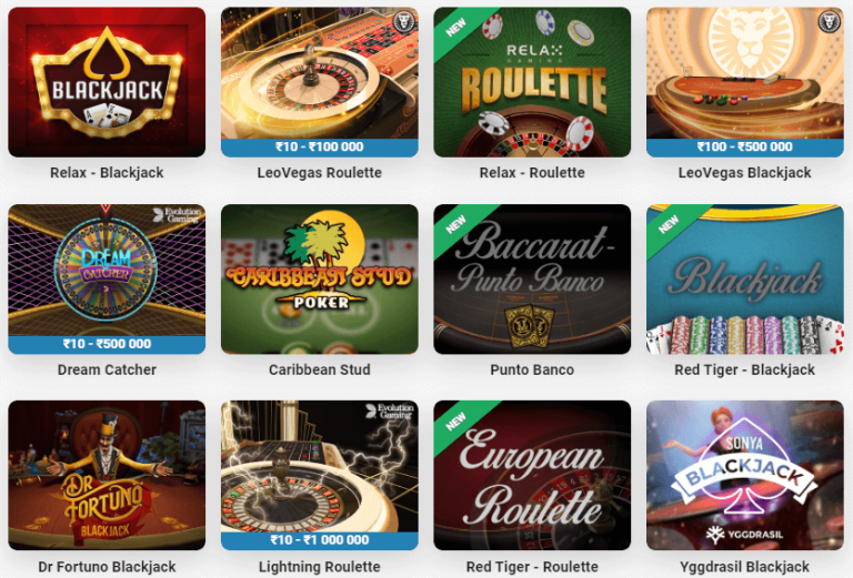 leoVegas Table Games