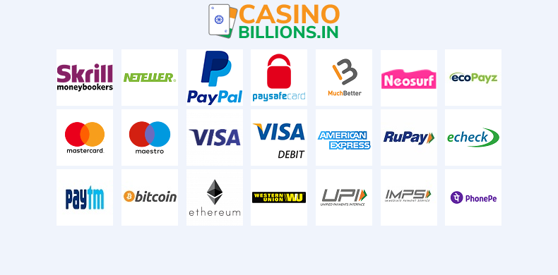 online casino payment methods